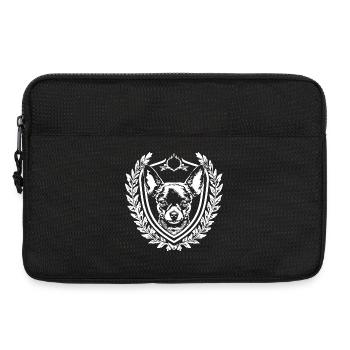 Edles Hunde Wappen - Laptoptasche 13" - Schwarz - Vorne