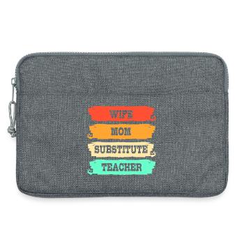 Vertretungslehrer Aushilfslehrer Ersatzlehrerin - Laptoptasche 13" - Grau meliert - Vorne