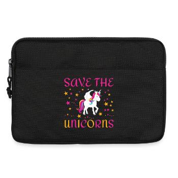 Save the unicorns - Laptoptasche 13" - Schwarz - Vorne