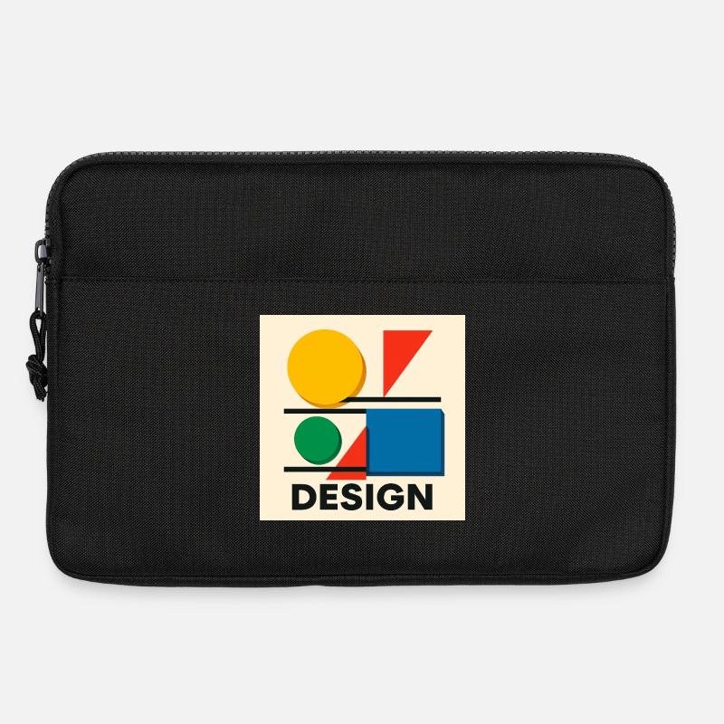 Geometry Bauhaus Colorful Composition - Laptop bag 13" - black