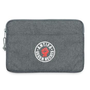 Antifa contre la droite - Alerta Antifascista - Sacoche pour ordinateur portable 13 pouces - gris chiné - Devant
