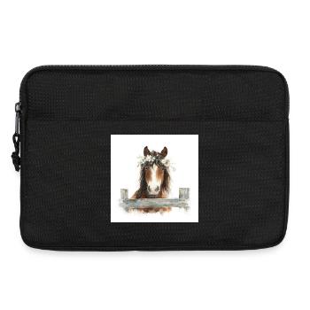 Blumenkronenponys - Laptoptasche 13" - Schwarz - Vorne