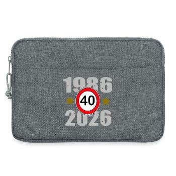 1986–2026: 40 Jahre Jubiläum - Laptoptasche 13" - Grau meliert - Vorne