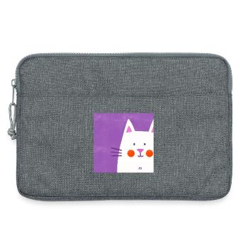 Cat lover - Laptop bag 13" - heather grey - Front