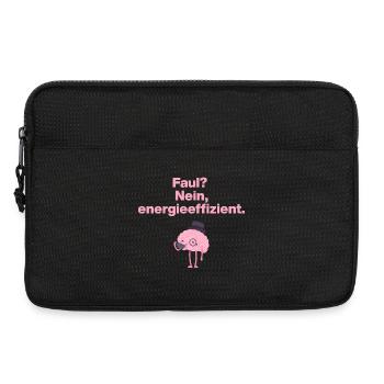 LAZY? No, energy efficient! - Laptop bag 13" - black - Front