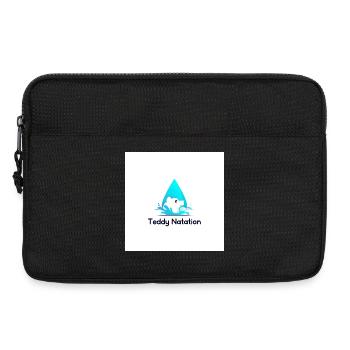 Teddy Bear and Wave Swim - Laptop bag 13" - black - Front