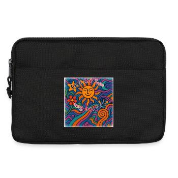Feel the Sun - Sommer Design - Laptoptasche 13" - Schwarz - Vorne