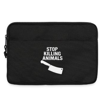 Stoppt Tierquälerei Statement - Laptoptasche 13" - Schwarz - Vorne