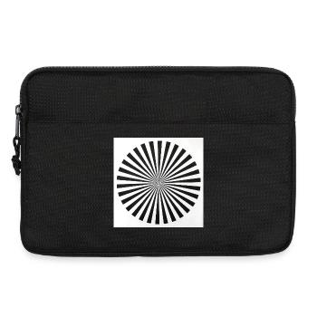 Illusion d’optique radiale - Sacoche pour ordinateur portable 13 pouces - noir - Devant