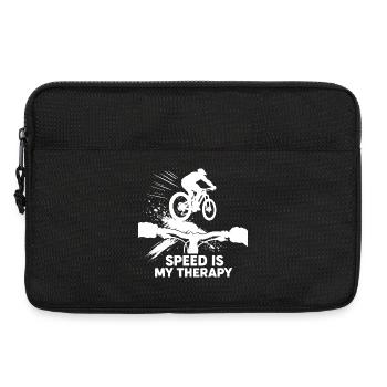 Downhill MTB POV Geschwindigkeit Therapie Geschenk - Laptoptasche 13" - Schwarz - Vorne