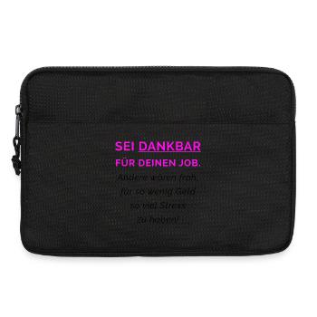 Dankbar für deinen Job - Laptoptasche 13" - Schwarz - Vorne