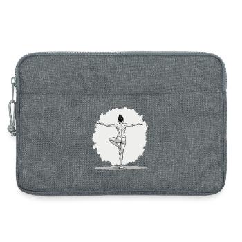 Yoga Exercise Balance Mindfulness and Relaxation - Laptop bag 13" - heather grey - Front