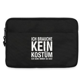Karneval Fasching Fasnet Kostüm - Laptoptasche 13" - Schwarz - Vorne