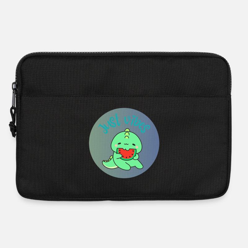 JUST VIBES – Dino - Laptoptasche 13" - Schwarz