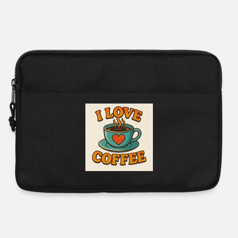 Kaffee-Liebesbecher - Laptoptasche 13" - Schwarz