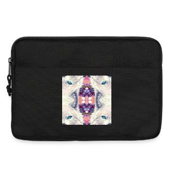 Arctic Wolves Kaleidoscope - Laptop bag 13" - black - Front