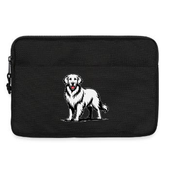 Golden Retriever in stolzer Pose - Laptoptasche 13" - Schwarz - Vorne