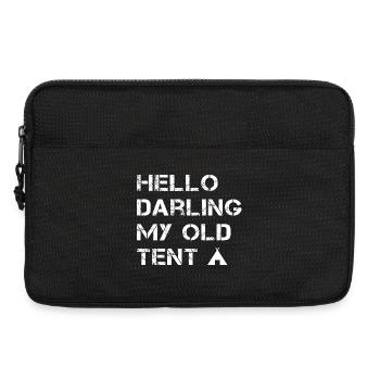 Bonjour chéri, ma vieille tente - Sacoche pour ordinateur portable 13 pouces - noir - Devant