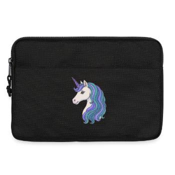 Pastel Unicorn Mane Portrait - Laptop bag 13" - black - Front