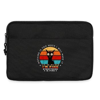 It's Fine - Alpaca with Humor - Funny Motif - Laptop bag 13" - black - Front