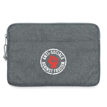 Antisoziale Antifa – Antifa-Logo - Laptoptasche 13" - Grau meliert - Vorne