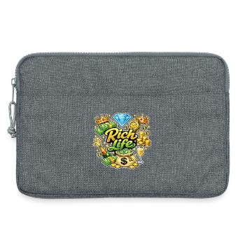 Rich Life Éclat et Diamants - Sacoche pour ordinateur portable 13 pouces - gris chiné - Devant