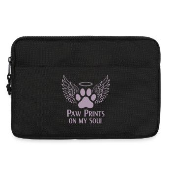 Mops Hundewolke Engel Flügel Abschied Trauer - Laptoptasche 13" - Schwarz - Vorne