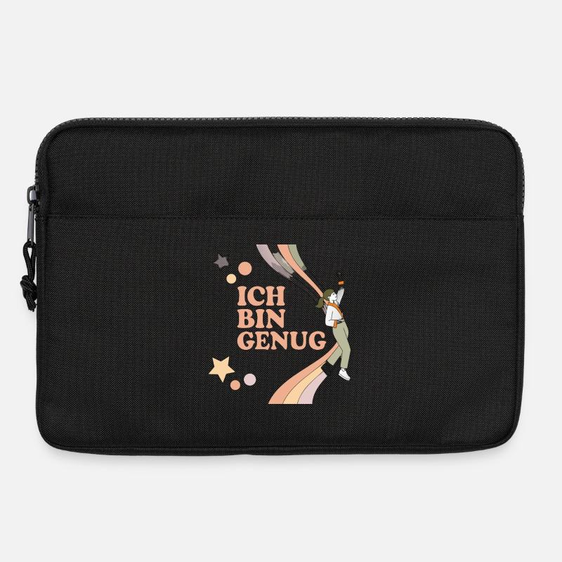 Ich bin Genug – Pastell Regenbogen Held - Laptoptasche 13" - Schwarz