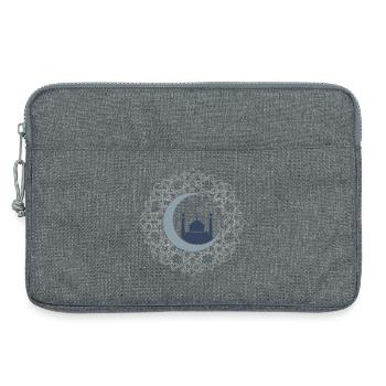 Art Islamique Mosquée Croissant Lune Élégant - Sacoche pour ordinateur portable 13 pouces - gris chiné - Devant
