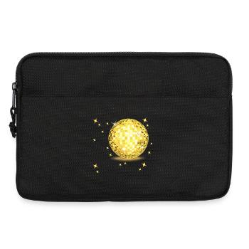 Golden Disco Ball Sparkle - Laptop bag 13" - black - Front