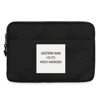 Gestern war heute noch morgen – Typografie Poster - Laptoptasche 13" - Schwarz - Vorne
