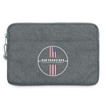 San Francisco Coordinates - Laptop bag 13" - heather grey - Front