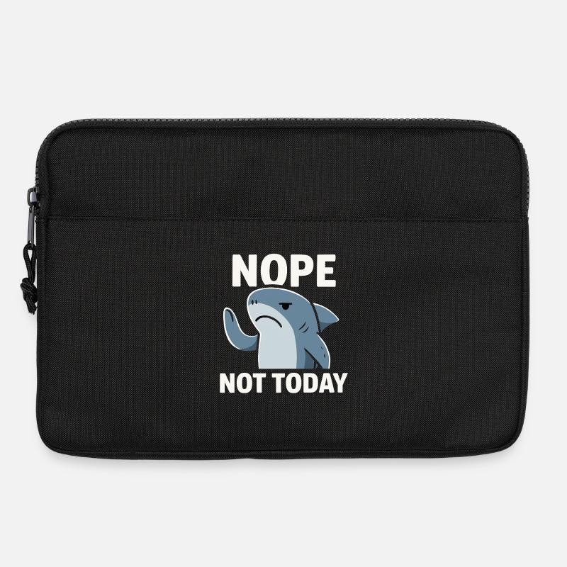 Nein Heute Haifisch Meme - Laptoptasche 13" - Schwarz