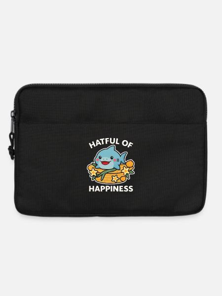 Cute shark in a lucky basket - Laptop bag 13" - black