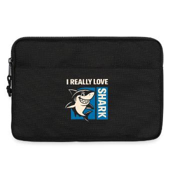 I Really Love Shark - Laptoptasche 13" - Schwarz - Vorne