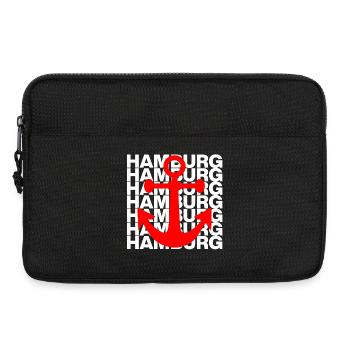 HAMBURG ANKER ROT, HAFEN, MOIN, HH, NORDDEUTSCH - Laptoptasche 13" - Schwarz - Vorne
