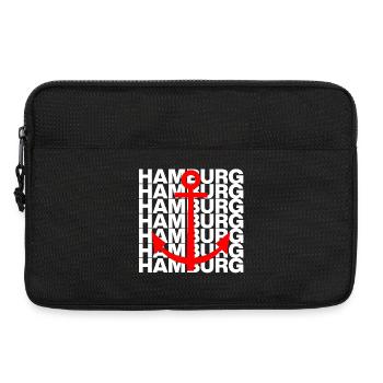 HAMBURG ANKER ROT, HAFEN, MOIN, HH, NORDDEUTSCH - Laptoptasche 13" - Schwarz - Vorne