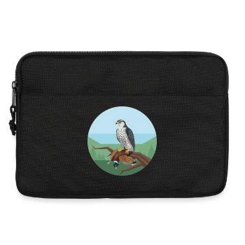 Goshawk with pheasant - Laptop bag 13" - black - Front