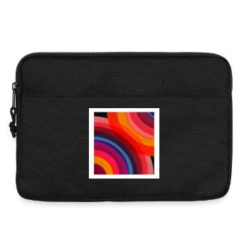 Abstrakter Regenbogen - Laptoptasche 13" - Schwarz - Vorne
