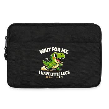 Attends-moi - j’ai des jambes courtes et drôles - Sacoche pour ordinateur portable 13 pouces - noir - Devant