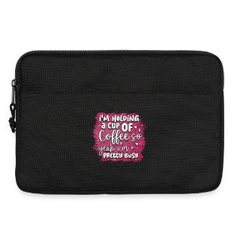 Coffee & Activity: Cute Coffee Sign - Laptop bag 13" - black - Front