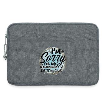 I'm sorry for the bad words - Laptop bag 13" - heather grey - Front