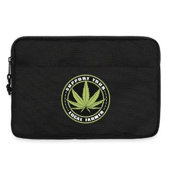 Support Your Local Farmer - Cannabis Hanf Outfit - Laptoptasche 13" - Schwarz - Vorne