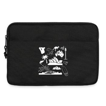 Sydney in symbols (white) - Laptoptasche 13" - Schwarz - Vorne