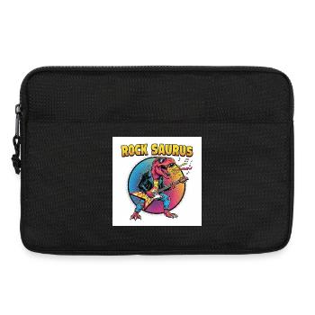 Rock Saurus Gitarrenheld - Laptoptasche 13" - Schwarz - Vorne