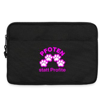 PAWS INSTEAD OF PROFITS, SAVE ANIMALS! ANIMAL WELFARE - Laptop bag 13" - black - Front