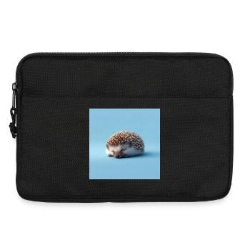 Blue Sleeping Hedgehog - Laptop bag 13" - black - Front