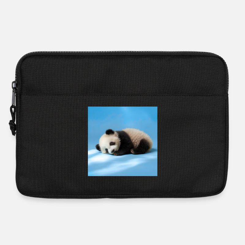 Blue Sleeping Panda - Laptop bag 13" - black