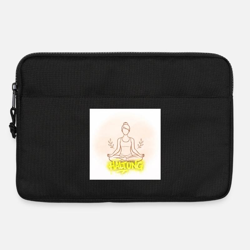 Haltung Meditation Illustration - Laptoptasche 13" - Schwarz