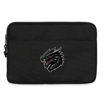 Drachenkopf mit rotem Blick - Laptoptasche 13" - Schwarz - Vorne
